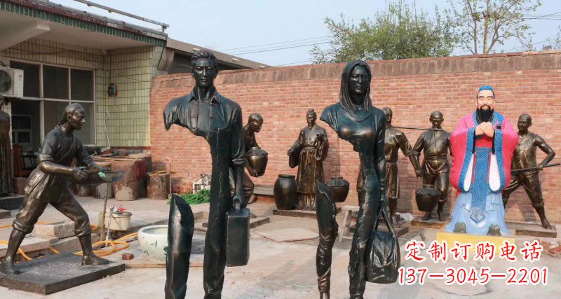 南通铜雕男人的力量
