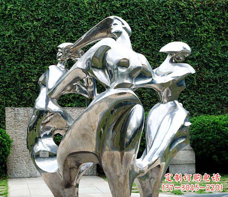 南通抽象女人不锈钢景观雕塑
