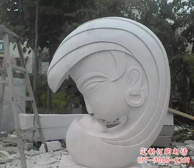 南通抽象人物头像石雕