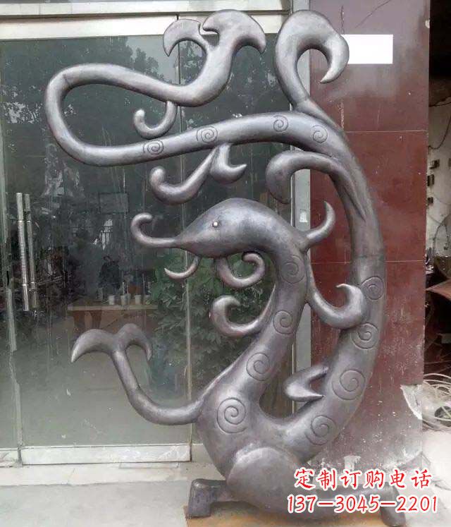南通抽象蛇景观动物铜雕