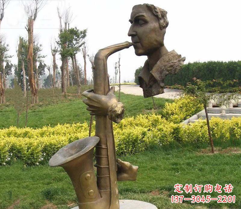 南通吹萨克斯铜雕