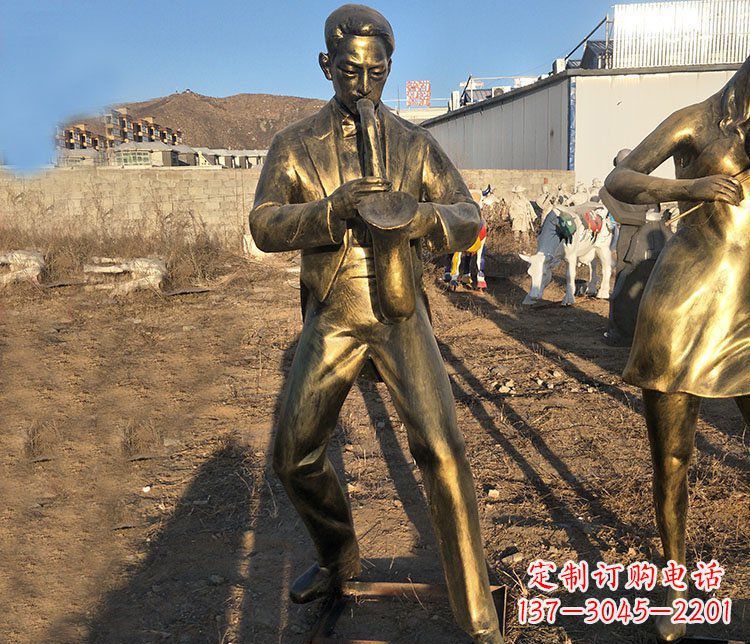南通铜雕萨克斯风音乐人物