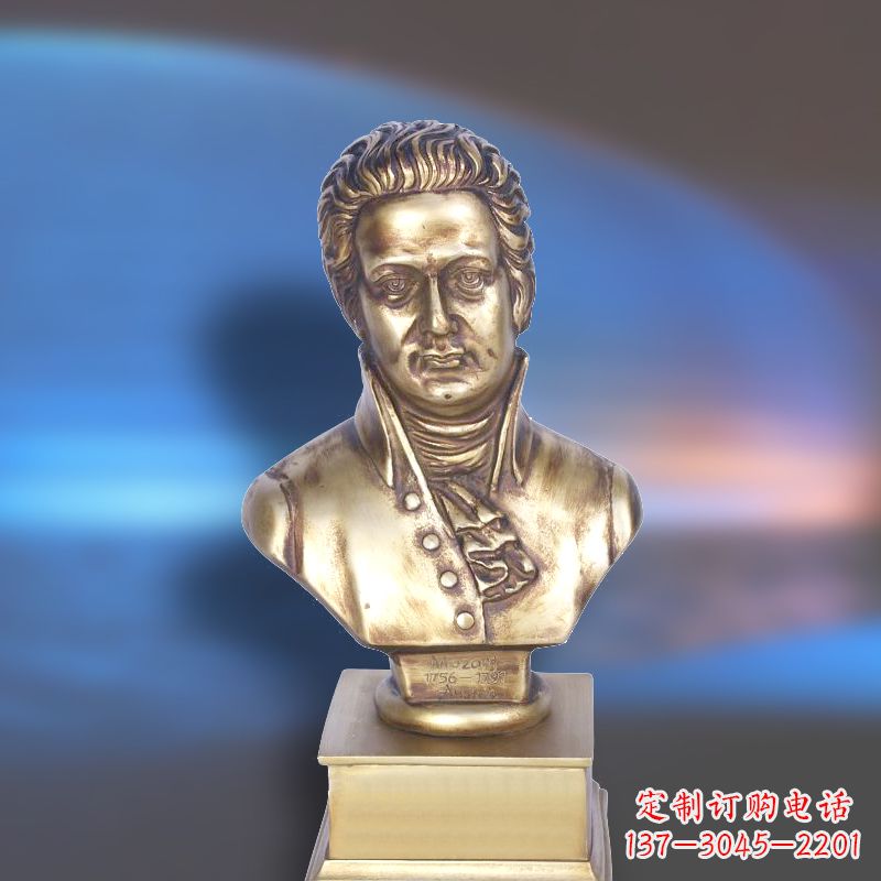 南通纯铜莫扎特头像雕塑