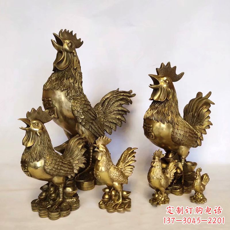 南通鸡雕塑纯铜打造的精美艺术品