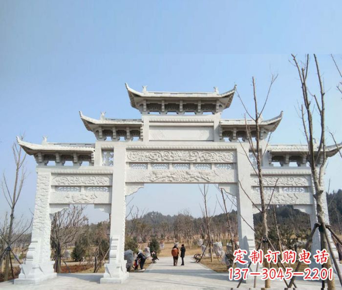 南通“村口三门石雕牌楼”——悠久历史的见证