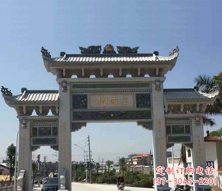南通石牌坊雕塑——缅怀深厚的历史情谊