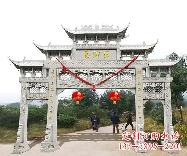 南通牌坊雕塑珍贵的传统文化