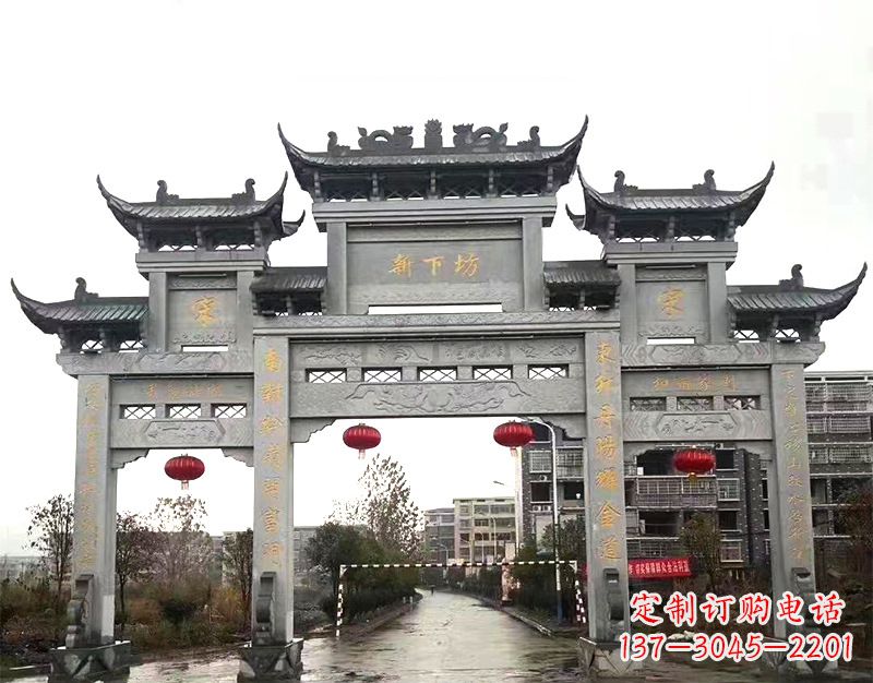 南通村庄石牌坊雕刻传统工艺的精美瑰宝