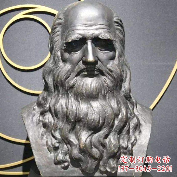 南通达芬奇铜雕头像