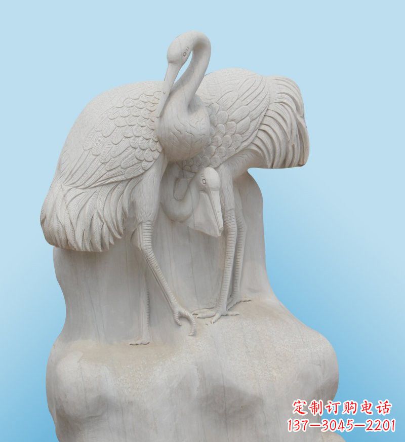 南通大理石制作的丹顶鹤雕塑