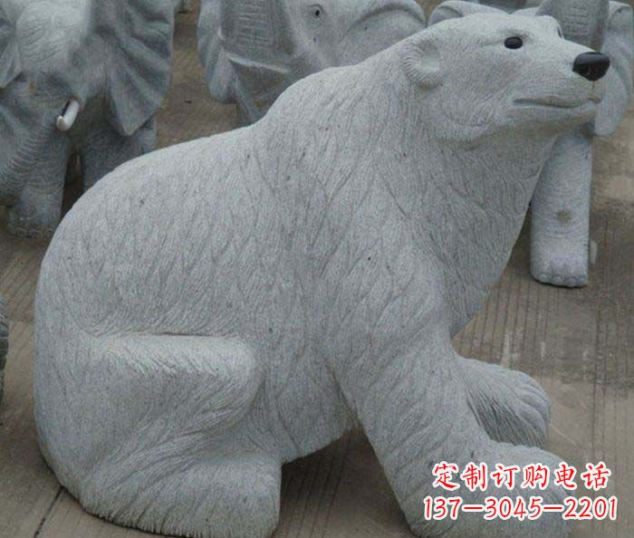 南通精美大理石雕刻的北极熊