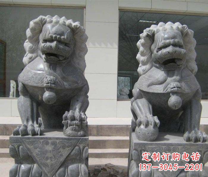 南通大理石雕刻的狮子雕塑