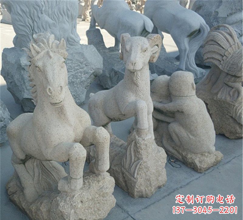 南通大理石公园动物雕塑