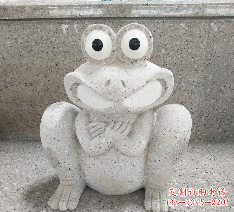 南通大理石公园精美青蛙雕塑