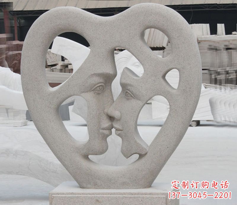 南通情侣石雕,浪漫绽放