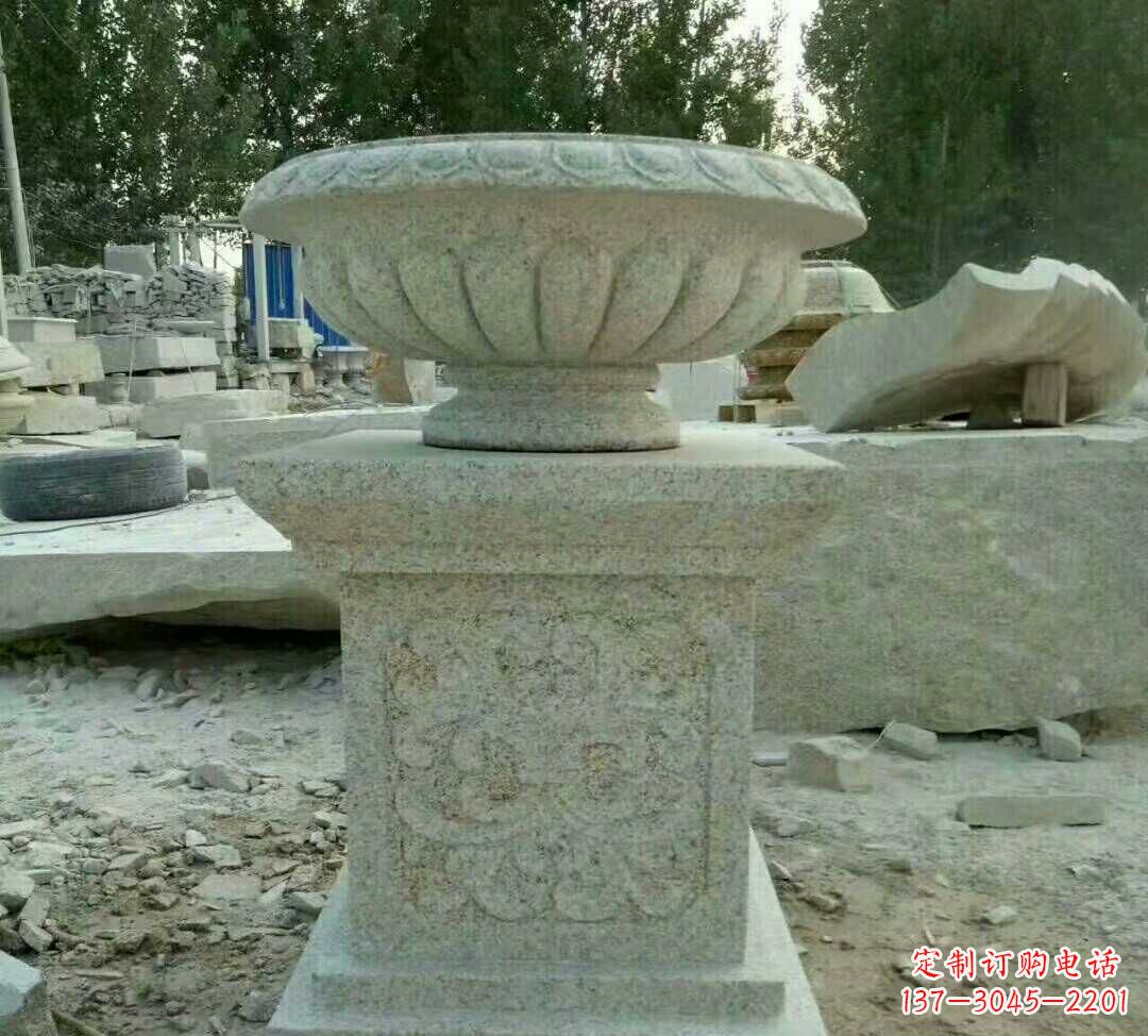 南通大理石花盆雕塑