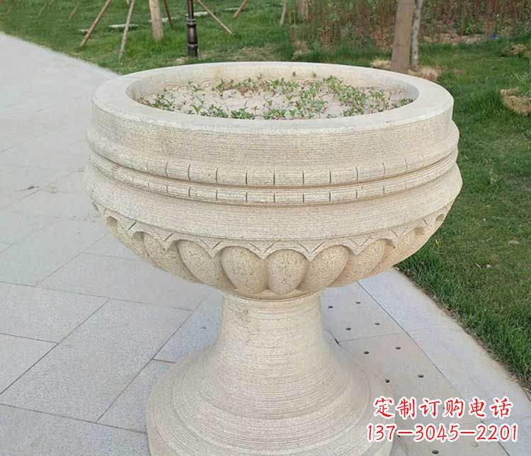 南通大理石花盆石雕