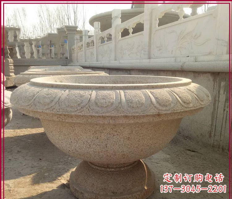 南通大理石花盆雕塑