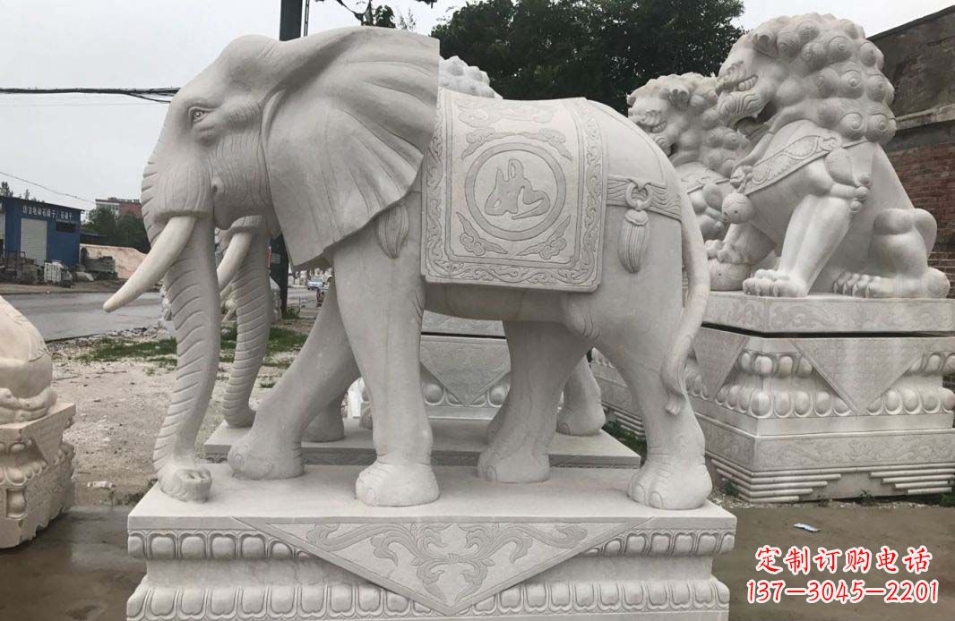 南通大理石大象雕塑