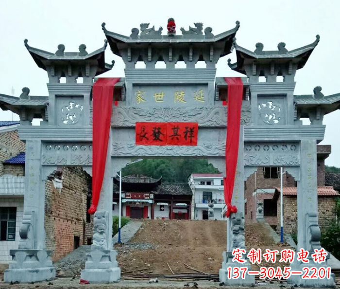 南通精美大理石牌坊雕塑
