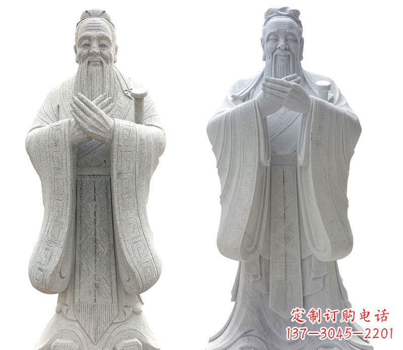 南通大理石孔子行教像古代名人石雕 (2)