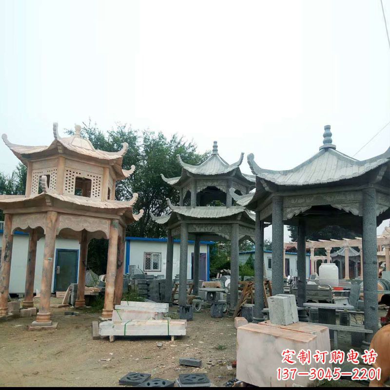 南通精美大理石凉亭雕塑