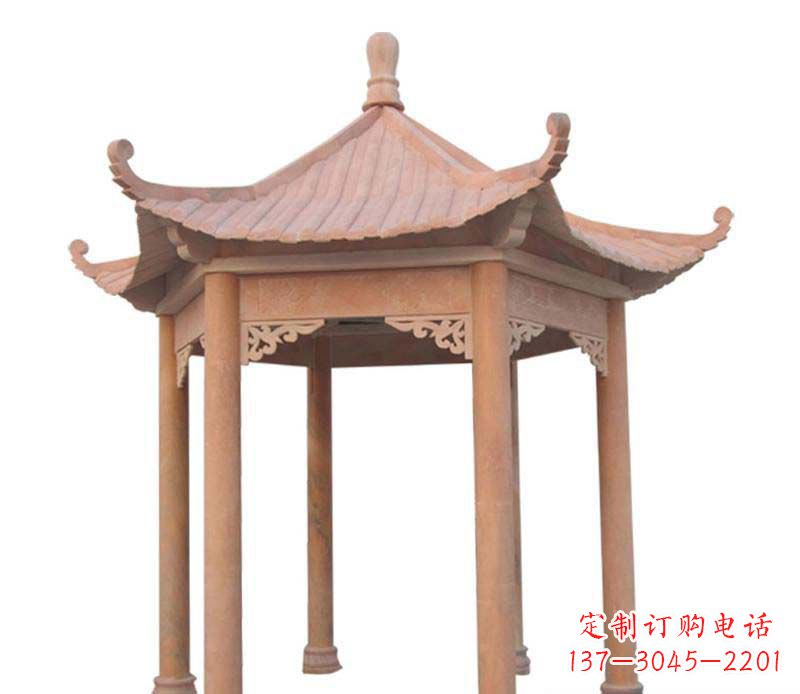 南通大理石六角凉亭雕塑