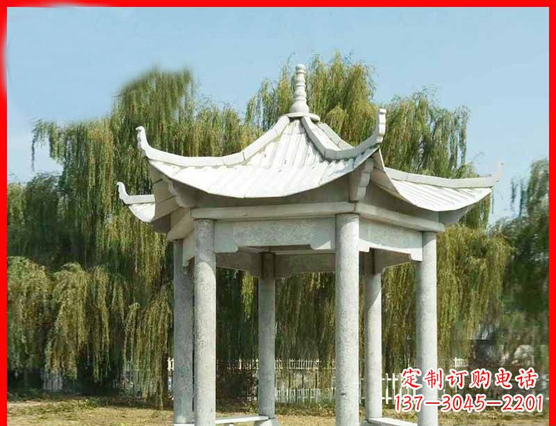 南通精美大理石凉亭雕塑
