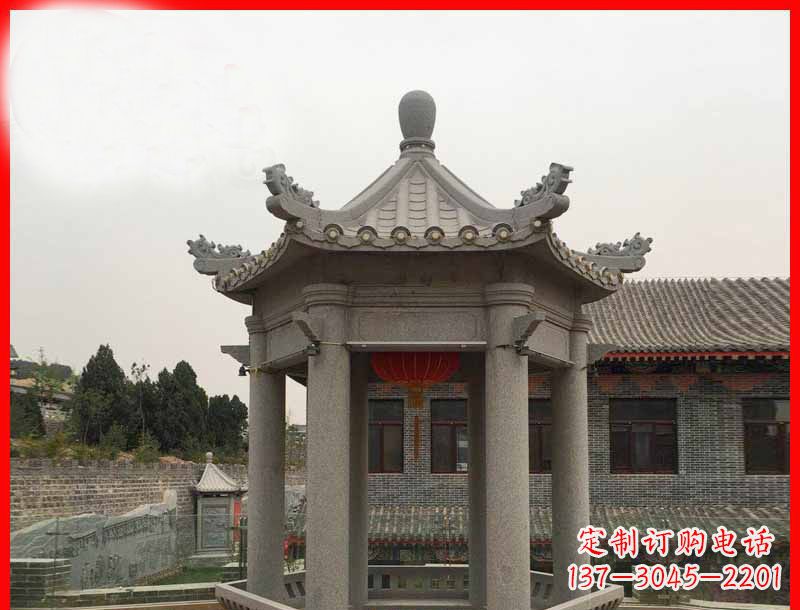 南通大理石六角凉亭石雕