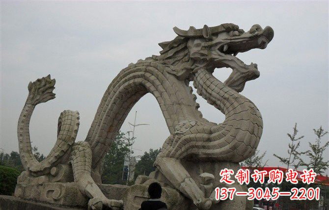南通大理石龙雕塑,象征着力量与尊贵