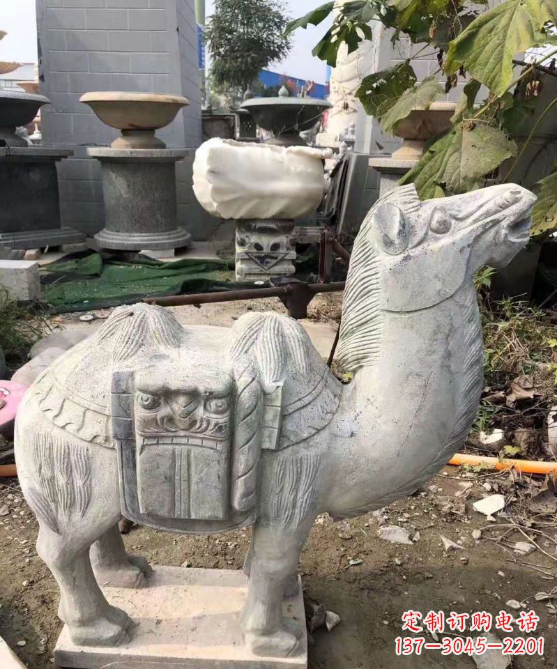 南通精美大理石骆驼雕塑