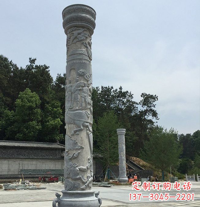 南通大理石龙柱雕塑