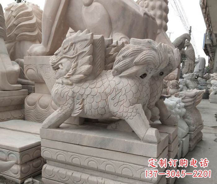 南通大理石麒麟古代神兽石雕