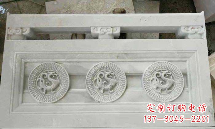 南通精美青龙石浮雕栏板雕塑