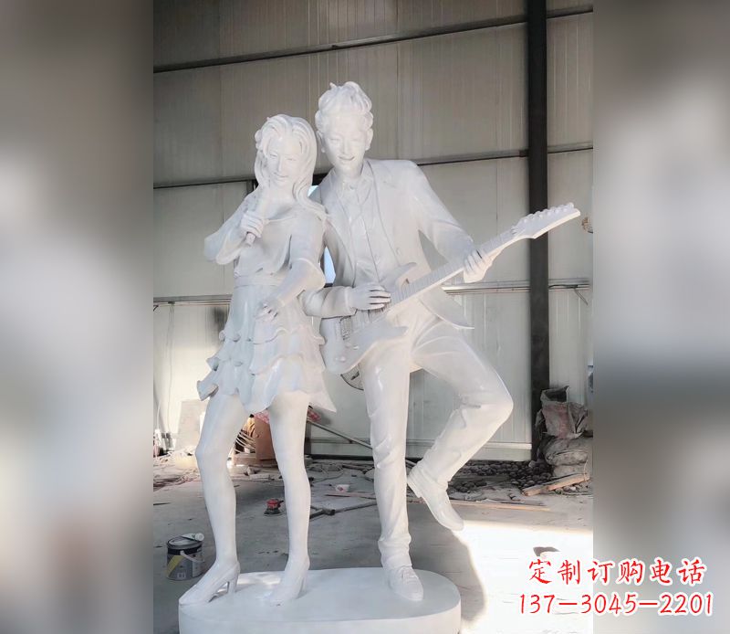 南通精美大理石吉他雕塑