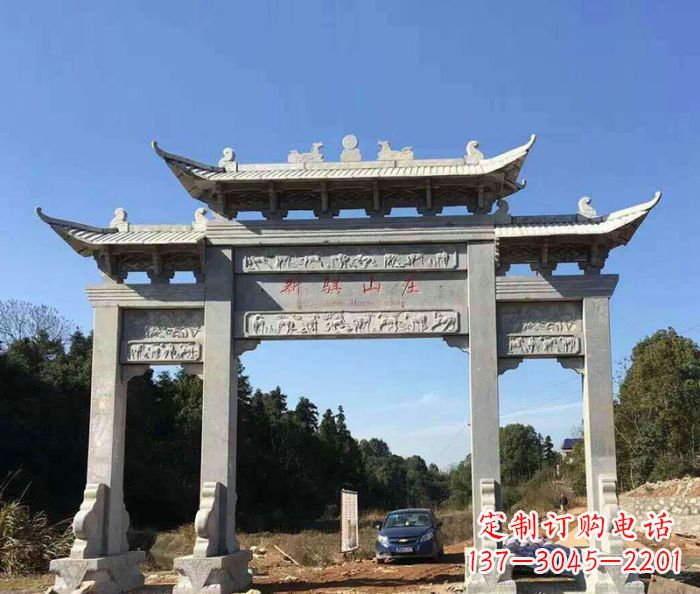 南通精美石雕牌坊雕塑