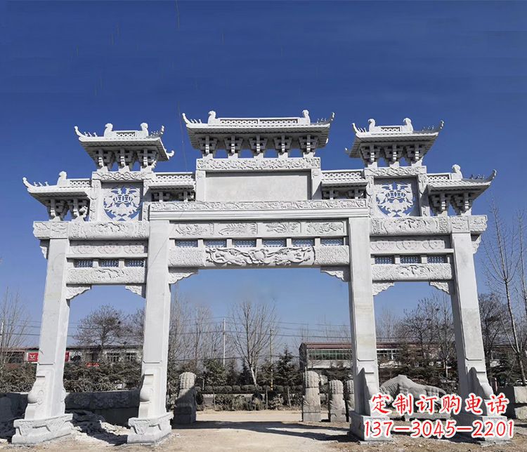 南通特色大理石牌坊石雕
