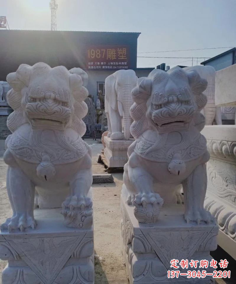 南通大理石狮子动物雕塑