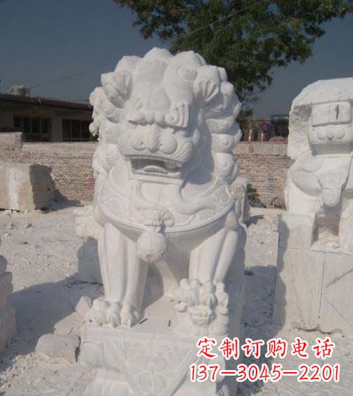 南通大理石狮子企业雕塑
