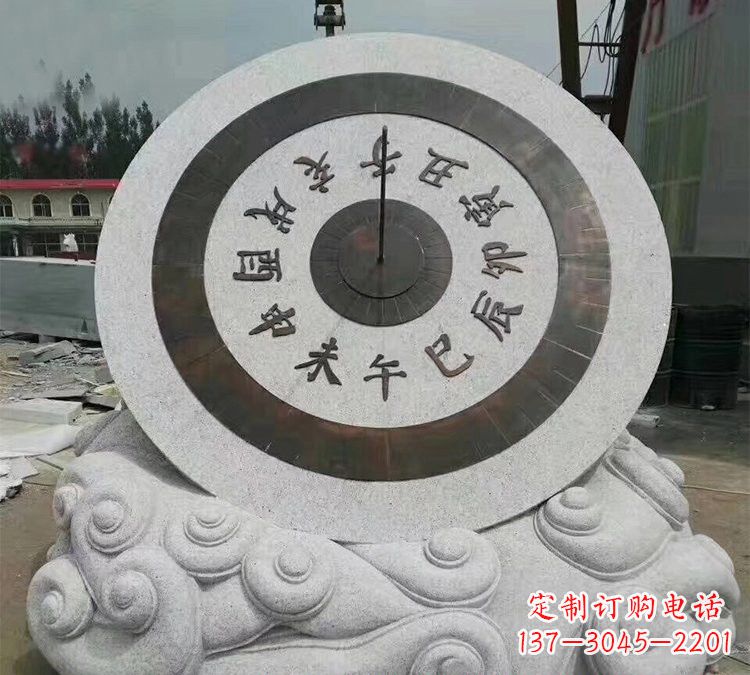 南通精美大理石十二时辰日晷雕塑