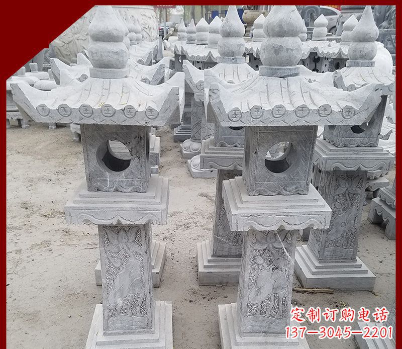 南通精美大理石石灯笼雕塑