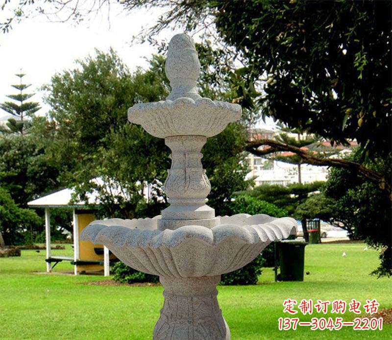 南通大理石双层喷泉雕塑,精美绝伦