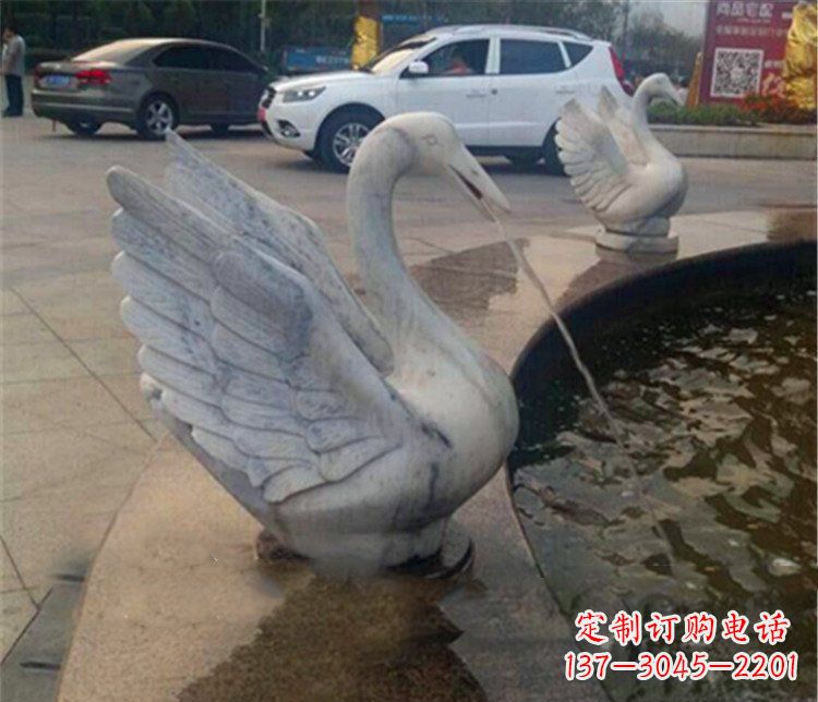 南通大理石天鹅喷泉石雕