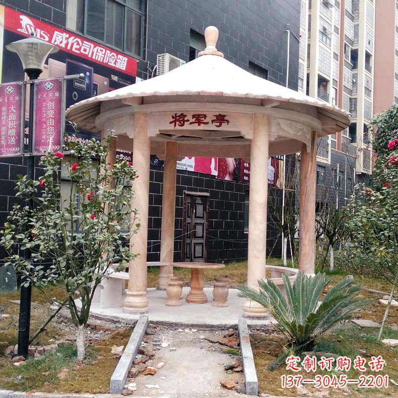 南通精美大理石凉亭雕塑