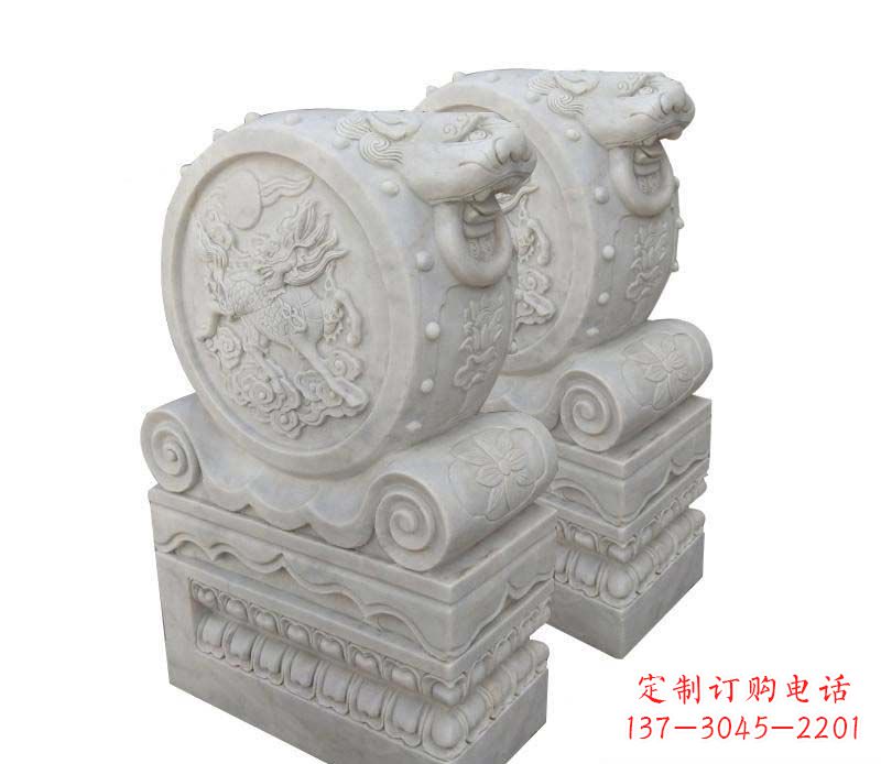 南通大理石狮子头门墩雕塑