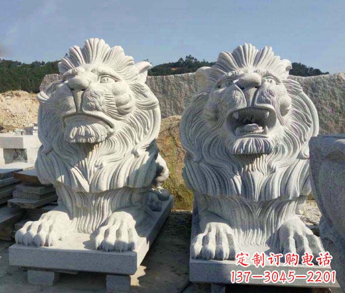 南通大理石西洋欧式石狮子雕塑