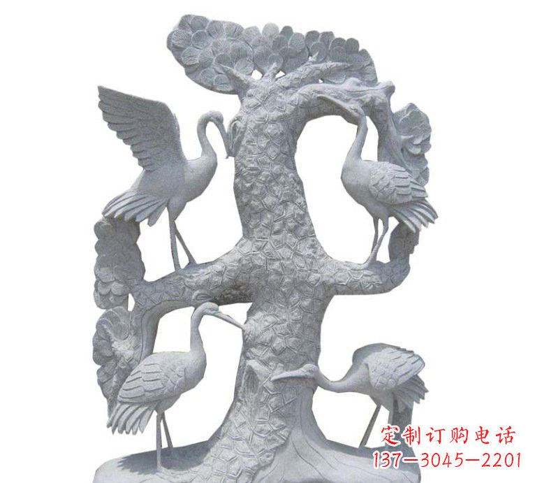 南通精美大理石松树雕塑