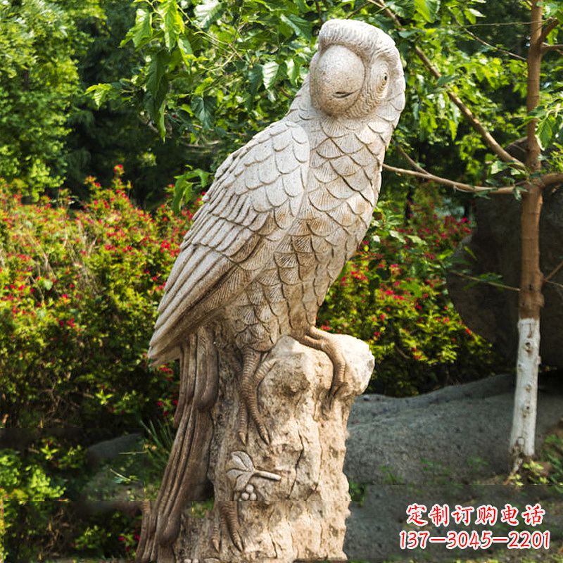 南通大理石鹦鹉雕塑,完美点缀生活空间