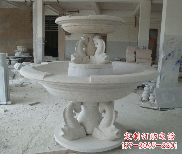 南通高端大理石双层喷泉雕塑
