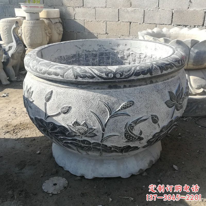 南通大理石水缸雕塑